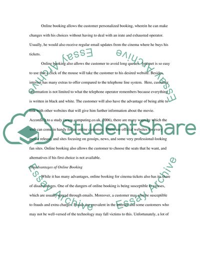 Online Booking for Cinema Tickets