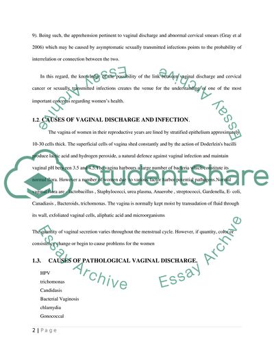 Vaginal Discharge and Abnormal Cervical Smears