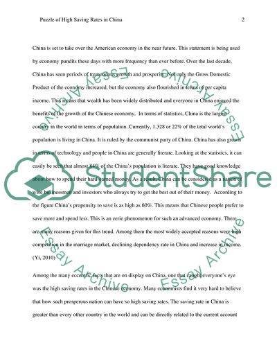 Chinese saving Habit