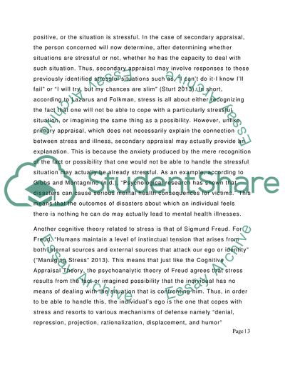 The Psychological Theories of Stress