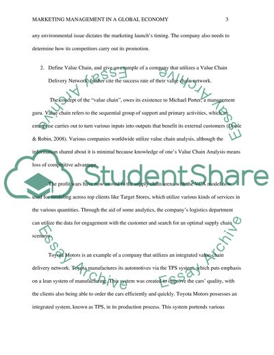 Marketing Management in a Global Economy