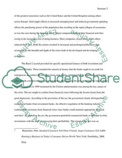 The Global Financial Crisis of 2007-2009