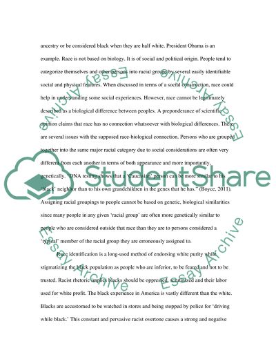 The Concept of Race and Racism