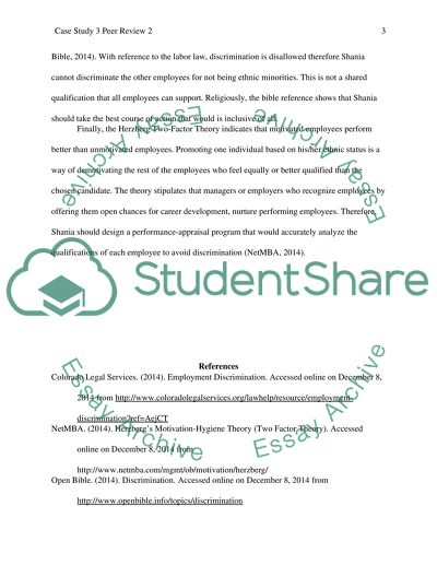 Case study peer reveiw 3