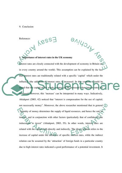 Importance and Changes in the Level of Interest Rates to Banking and Insurance Sector in the UK