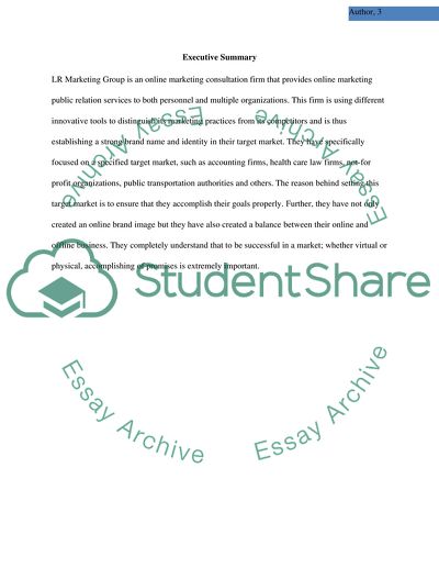 Internet And Electronic Marketing: Case of LR Marketing Group