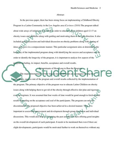 Implementation of the Healthcare Program