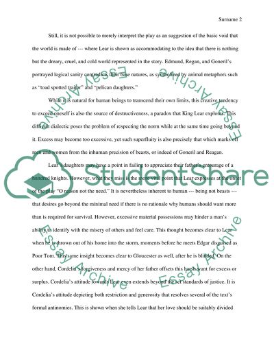 Humanity in King Lear