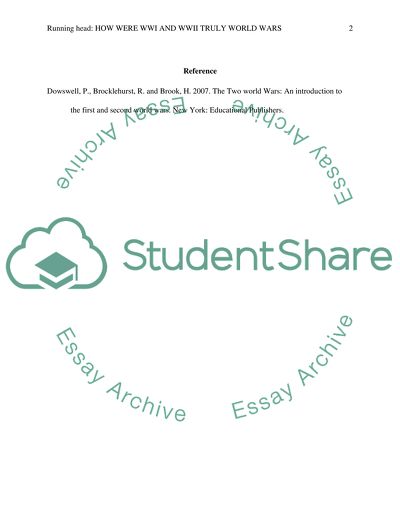 How were World War I and World War II truly world wars