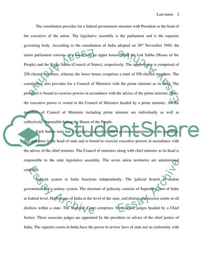 Comparing and Contarasting the Governments of India and Ireland