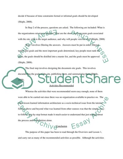 Website Development.The Recommended Activities. Part 1