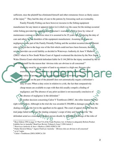 The Liability for Negligence