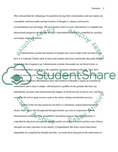 Determinism, Compatibilism, and Libertarianism