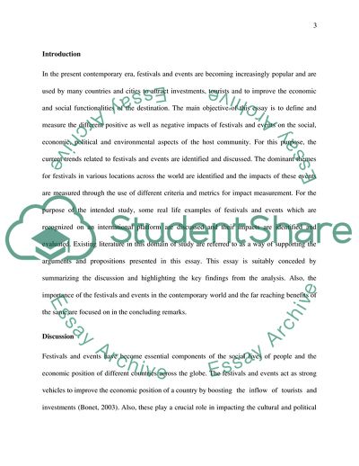 Definitions and Measurements of Festival and Event Impacts