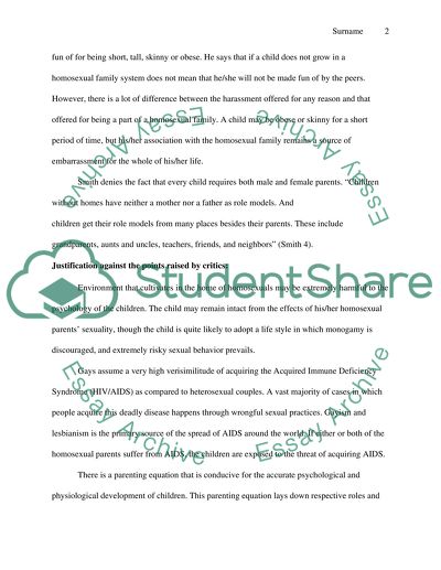 Homo Sexual- Rogerian Argument