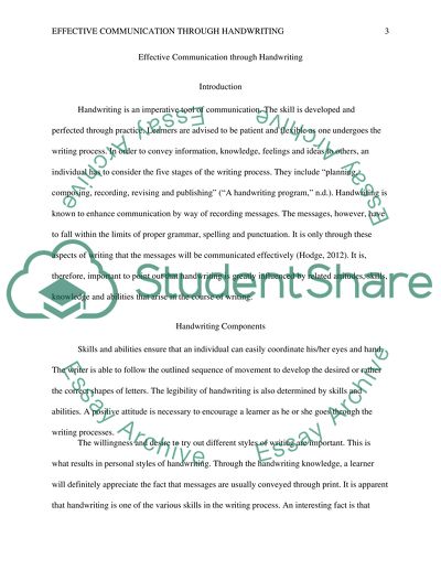 Effective Communication through Handwriting