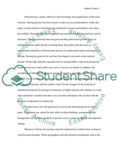 Postgrad Education for Nurses in Effective Clinical Decision-Making