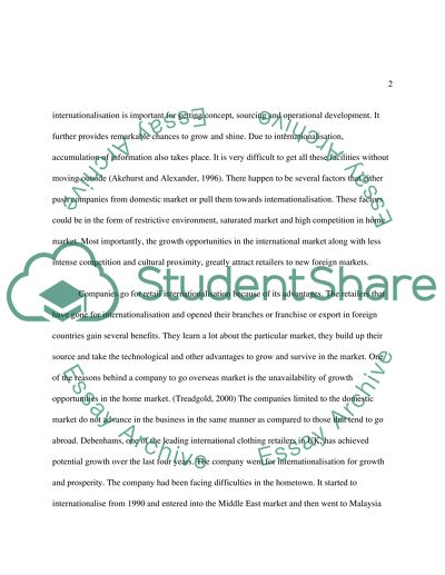 The Factors Influencing Retail Internationalization - Marks and Spencer