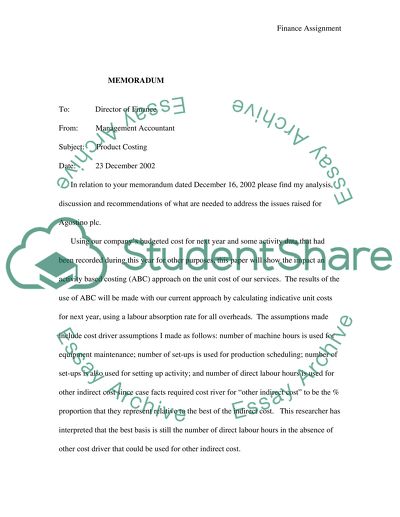 Traditional Costing Approach