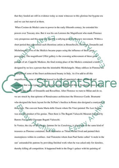 Renaissance Attitudes Works of Art Differ From Those of the Present Day