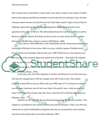 The Mexican Americans Coexistence Story