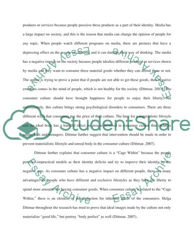 The Costs of Consumer Culture and the Cage Within