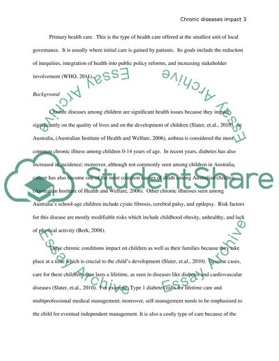The Impact of Chronic Diseases on Children and Their Families
