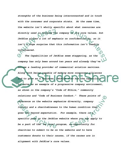 JetBlue: Internal Environment and Cooperative Stratagems