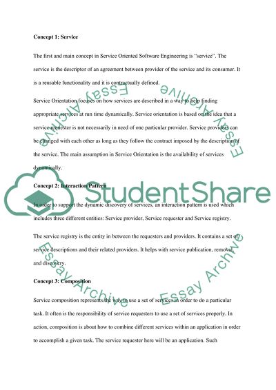 Service Oriented Software Engineering