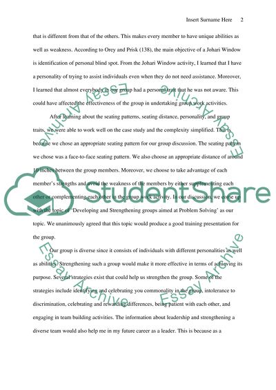 Undertaking Group Work Activities