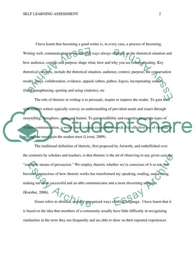 Self learning assessment