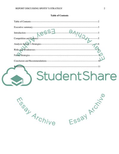 Analysis Spotifys Strategies