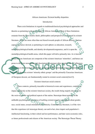 Existent Healthy Disparities in African Americans