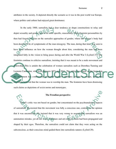 Gender and Surrealism