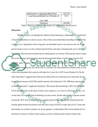 Buying a Car Versus Leasing