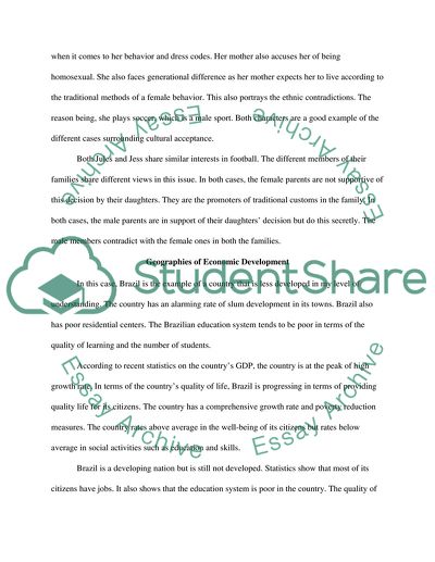 Culture Analysis for the movie Bend It like Beckham