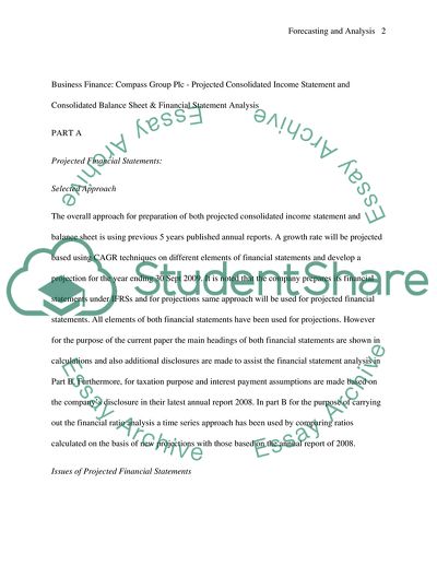Financial Forecasting for Compass Group Plc