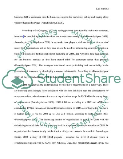 Evaluating the Use of CRM Applications in B2B Businesses