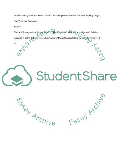 Summary of TWA Flight 800 Accident
