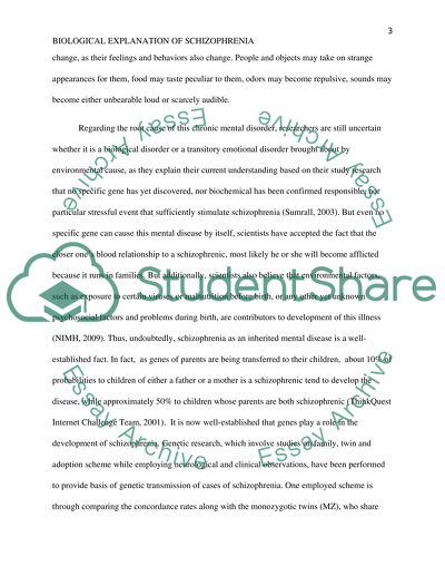 Biological Explanation of Schizophrenia