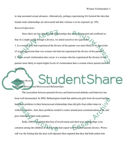 In American Colleges: Women Are More Often Exposted to Shame and Victimization Then Are Men