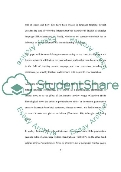 Oral Error Correction for Non-Native Speakers of English