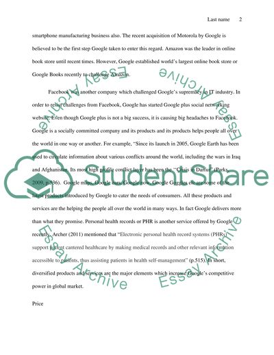 Marketing Mix: Google IT Industry