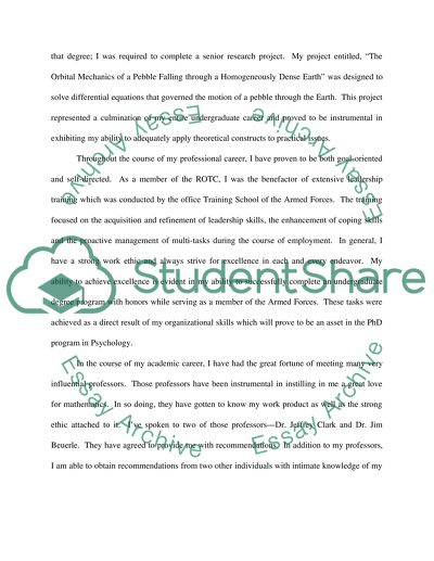 Statement of Purpose for Graduate Study