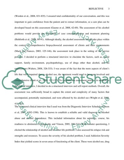 Assessment of an adult with high alcohol consumption