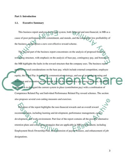 The Reward System in MB