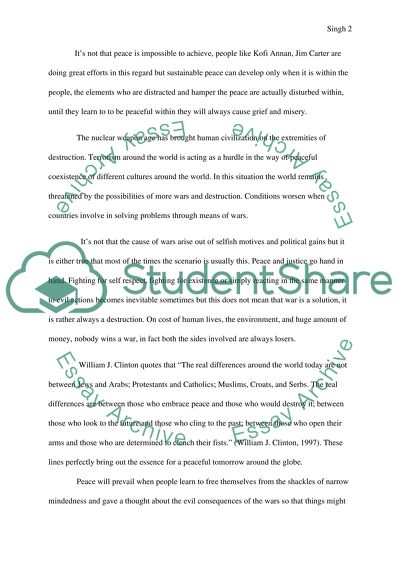 Is War a Solution to Settle a Problem