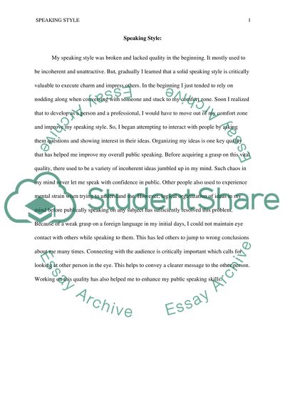 public speaking essay 250 words