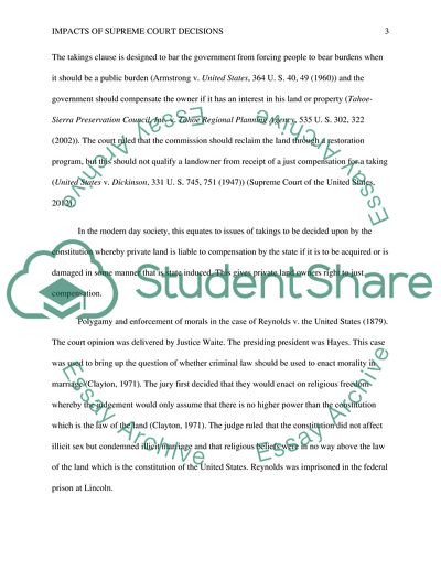Impacts of Supreme Court Decisions