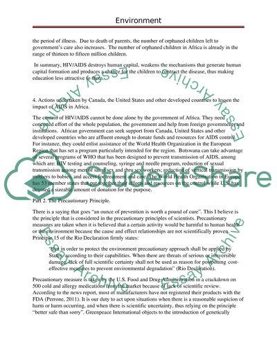 Envioronment assignment